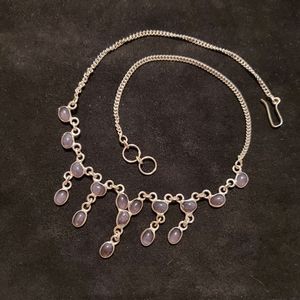 925 Silver Semi-precious Stones Handmade Necklace